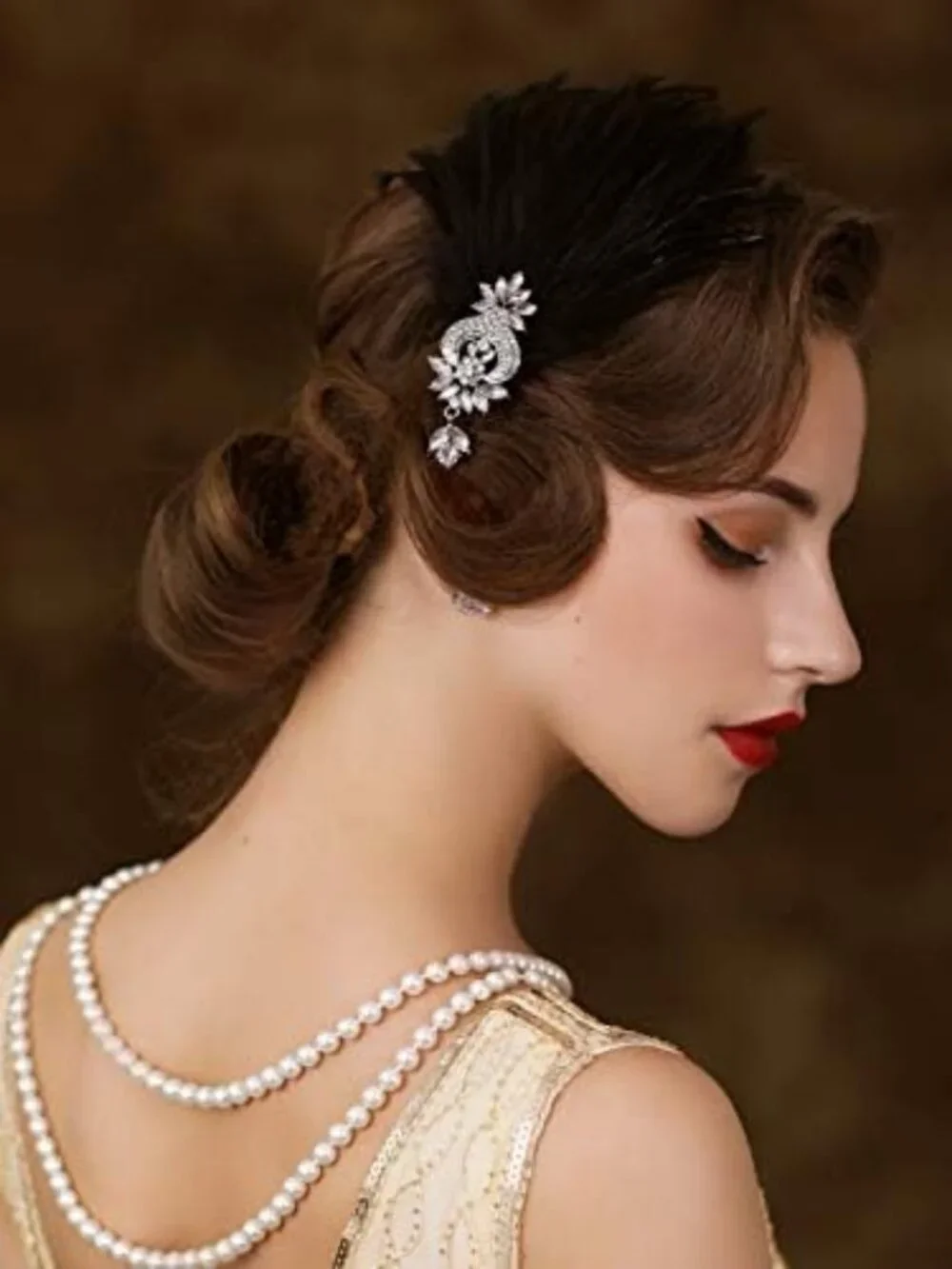 1920s Flapper Feather Headband | Roaring 20s Hair Accessory | Great Gatsby Style